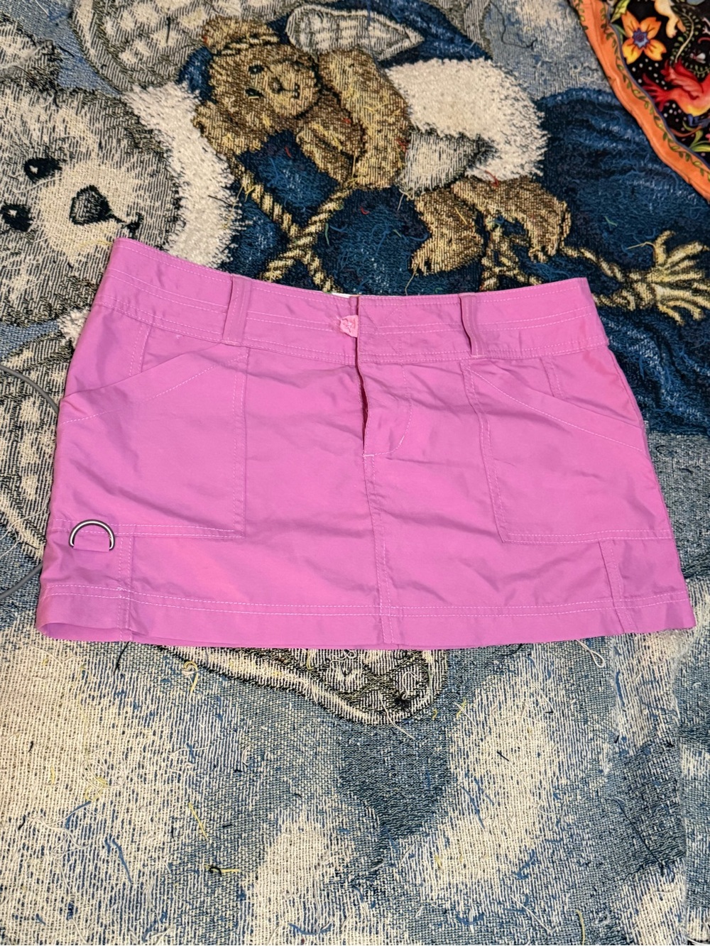Y2K Roxy Bubblegum Mini Skirt